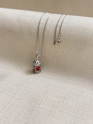 Tutaste Jewellery Türk Bayrağı Işlemeli Cevşen 925 Ayar Gümüş Erkek Olye