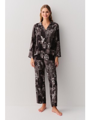 Suwen Rustic Gömlek Yaka Pijama Takımı