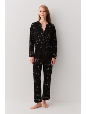 Suwen Alina Gömlek Yaka Pijama Takımı