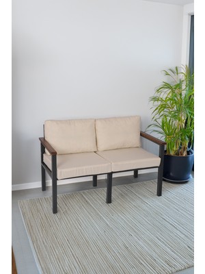 Neokas Balkon Mobilyası, Metal Oturma Grubu, Balkon Seti, Kafe Koltuğu, Teras Takımı, 1 Ikili Koltuk