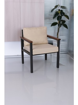 Neokas Balkon Mobilyası, Metal Oturma Grubu, Balkon Seti, Kafe Koltuğu, Teras Takımı, 1 Koltuk