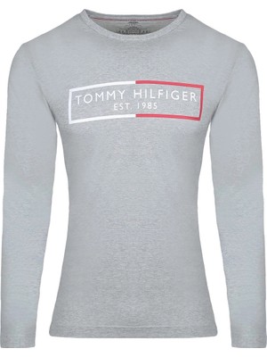 Tommy Hilfiger 09T4241-004 Erkek Sweatshirt Gri