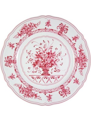 Anthiros - Beyaz ve Tiryen Moru Tatlı Tabağı - Ø 21 cm