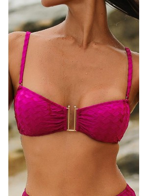 Amarelle Olympos Mor Çıkarılabilir Süngerli Straplez  Bikini Takım