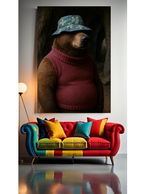 Özkacar Group Şirin Köpek V11 Ev Duvar Salon Güzellik Salonu Ofis Dükkan Dekarasyon Kanvas Tablo