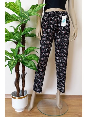 Kadın Çiçek Baskılı Relax Yumuşacık Pijama Altı