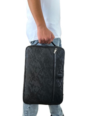 Byz - 3012 Kamuflaj-Siyah Laptop Evrak Çantası ( 36/25/6cm )