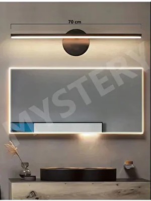 Siyah Banyo Duvar Ayna Tablo Koridor Cafe Hotel Aydınlatması LED Flüt Aplik Günışığı