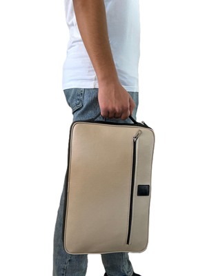 Byz - 3012 Bej-Siyah Laptop Evrak Çantası ( 36/25/6cm )