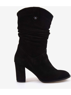 Kemal Tanca  Hakiki Deri Süet Kadın Çizme 25-100670K