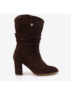 Kemal Tanca  Hakiki Deri Süet Kadın Çizme 25-100670K