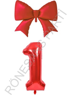 Rönesans Parti Krem Renk Fiyonk Rakam Folyo Balon Seti Yaş 9