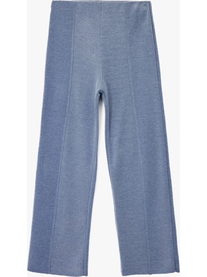 Normal Bel Nervürlü Bol Paça Pantolon