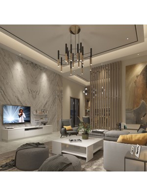 Trendstyle 4s Mdf Tv Ünitesi ve Orta Sehpa 2'li Set