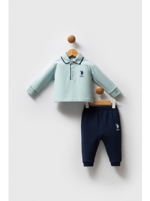 U.S. Polo Assn. Su Yeşili 2li Takım Erkek Bebek Bol Kalıp Günlük Kullanım İçin Rahat