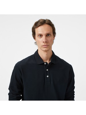 Nautica Erkek Siyah Classic Fit Uzun Kollu Polo Yaka T-Shirt K57042T.0TB