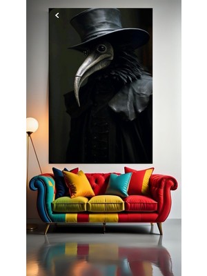 Özkacar Group Veba Doktoru V11 Ev Duvar Salon Güzellik Salonu Ofis Dükkan Dekarasyon Kanvas Tablo