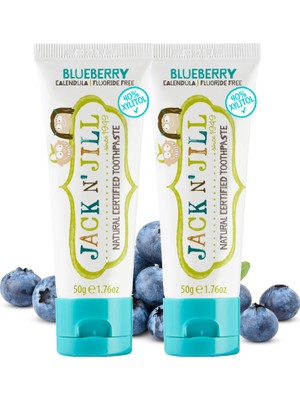 Jack N’jill Doğal Sertifikalı Diş Macunu - Yaban Mersini Aromalı 2’li Paket (2X50G)