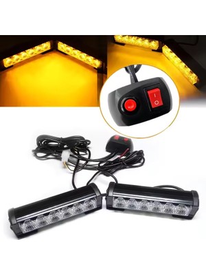 Turuncu Çakar LED 9 Farklı Modlu 12VOLT 36WATT Gücünde Kaliteli Model 2 Adet