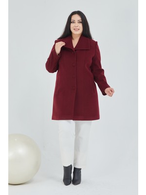 Fagi Kadın Büyük Beden  Mendil Yaka Kaban