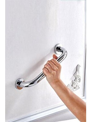 Yaşlı ve Bedensel Engelli Tutunma Barı, Küvet Tutamağı, Krom Kaplama, 30CM