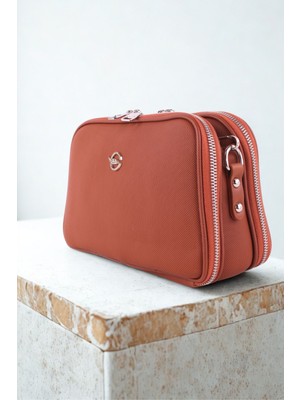 5 Bölmeli Ayarlanabilir Uzun Askılı Kadın Omuz Çantası & Postacı Çantası 6 Bölmeli 28 X18 cm 4023-GD