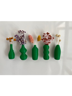 Miniflora - 25 Adet Magnetli Mini Vazo - Söz Nişan Düğün Kına Nikah - Özel Üretim