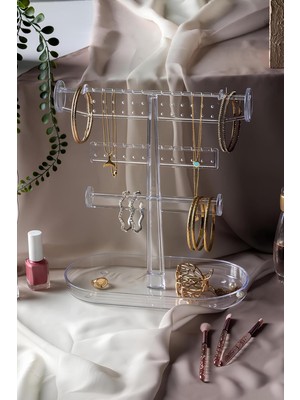 Katlı Polipropilen Takı Düzenleyici Organizer | Modern ve Şık Takı Standı