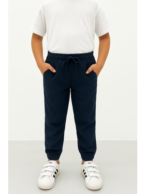 Erkek Çocuk Jogger Pantolon Keten Görünümlü Cepli Günlük Rahat Fit