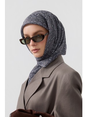 Pamuk Eşarp Timeless Gümüş