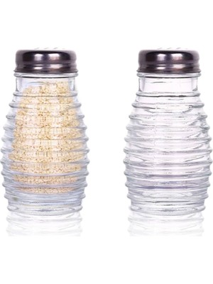 Şık Tasarımlı 2’li Cam Tuzluk Seti – Sofralarınıza Zarafet Katın