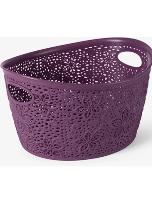 Dantelli Oval Sepet – 17 Litre, Şık ve Dayanıklı