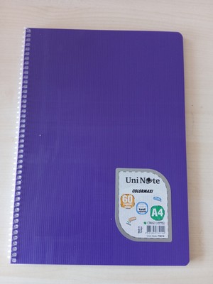 Uni Note Colormaxi 60 Yaprak Büyük Boy Kareli Spiralli Defter – Ders ve Notlar Için