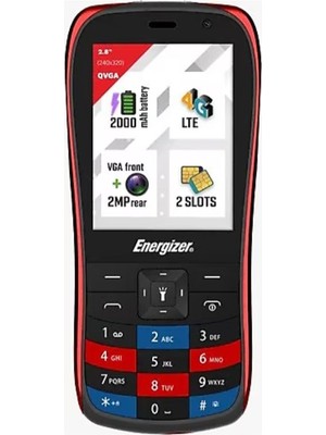 Energizer E284S Kırmızı Tuşlu Telefon