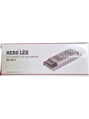 Hero LED 12.5 Amper Ultra Slim Kasa 12 Volt Şerit LED Trafosu