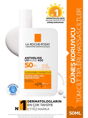 Anthelios Uvmune 400 Spf 50+ Güneş Kremi 50 ml - Tüm Cilt Tipleri İçin