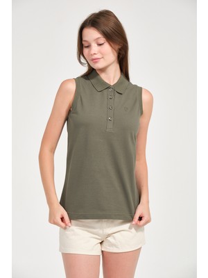 Kadın Regular Fit Kolsuz Polo