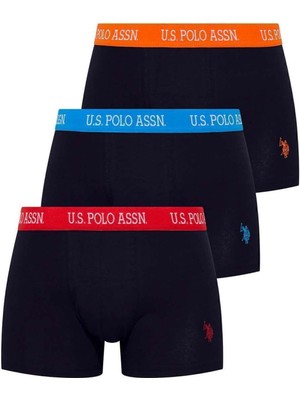 U.s. Polo Assn. Erkek Lacivert 3 Lü Kutulu Boxer - Lacivert - BCP1.80K25F3A-M