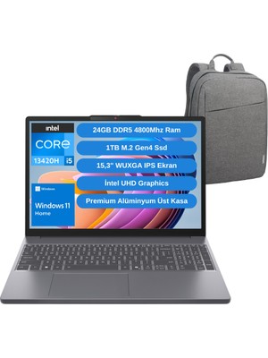 Lenovo Ideapad Slim 3 Intel Core I5 13420H 24GB 1tb SSD 15.3" Wuxga Windows 11 Home Taşınabilir Bilgisayar 83K1004ETRWZ3 - Lenovo Çanta