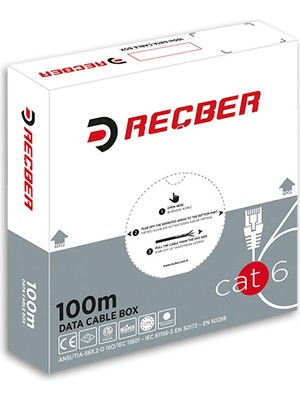 Reçber 4X2X23AWG Cat6 100M Paket