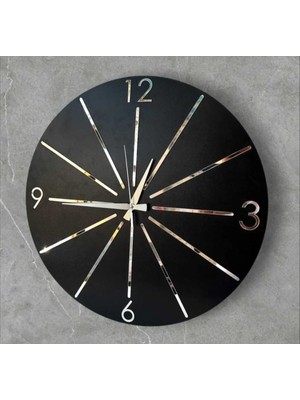 Duvar Saati - Ahşap Duvar Saati -Sağlam ve Uygun Hediye Şık - Modern Saat No:13