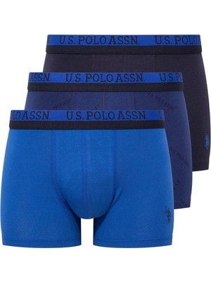U.s. Polo Assn. Erkek Baskılı&amp;lacivert&amp; Saks 3 Lü Boxer - Çoklu Renk - BCP1.80R52T2V-L