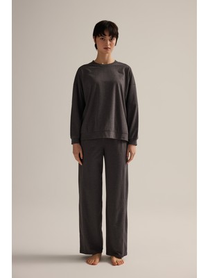 Kadın Pamuklu Uzun Kollu Pijama Takımı