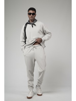 Bisiklet Yaka Oversize Kalıp Sweat Pantolon Alt Üst Takım