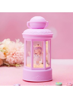 Fener Tasarımlı Sevimli Melek Figürlü Işıklı Kar Küresi Vip