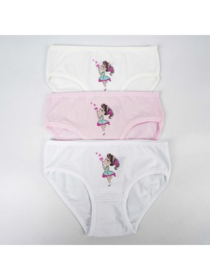 Anserli 3 Lü Kız Slip Set - Çok Renkli