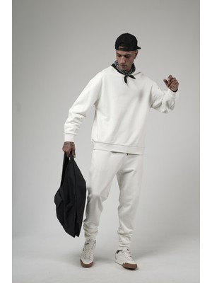 Bisiklet Yaka Oversize Kalıp Sweat Pantolon Alt Üst Takım