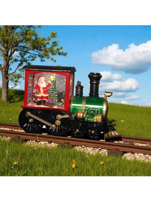 Trenli Yılbaşı Işıklı Kar Küresi Yılbaşı Konsepti Vip