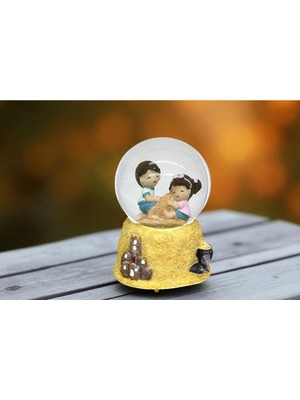 Çocuklarla Yaz Hatırası Kar Küresi - Sevimli Dekoratif Vip