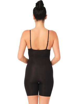 Siyah Mı Emay 2758 Lazer Kesim Göğsü Açık Boxer  Korse